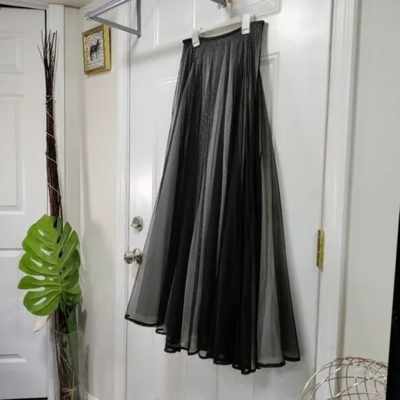 Alexia Admor New York Long Full Length Whimsy Glam Grunge Tulle Skirt in Black - Picture 5 of 13
